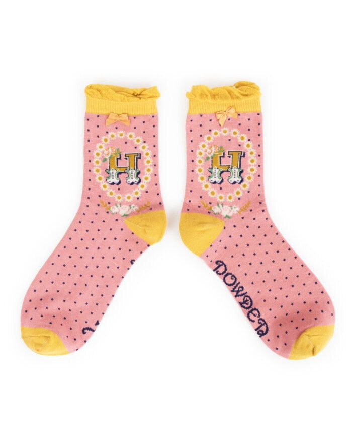 Powder Design Alphabet Monogram Socks