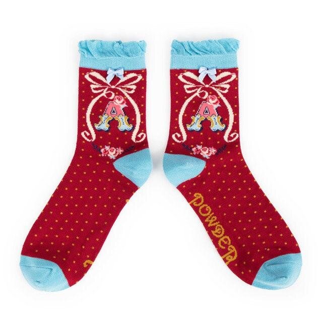 Powder Design Alphabet Monogram Socks