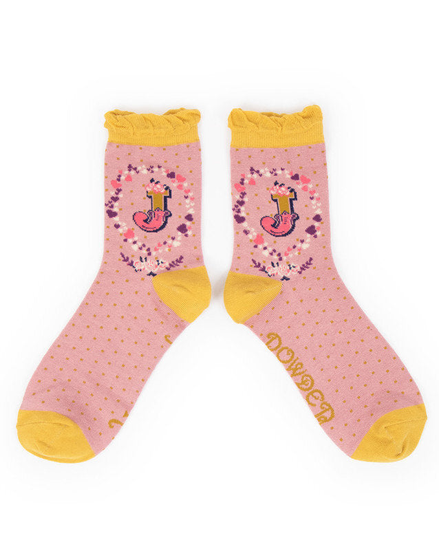 Powder Design Alphabet Monogram Socks