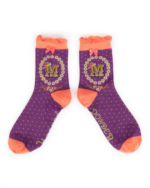 Powder Design Alphabet Monogram Socks