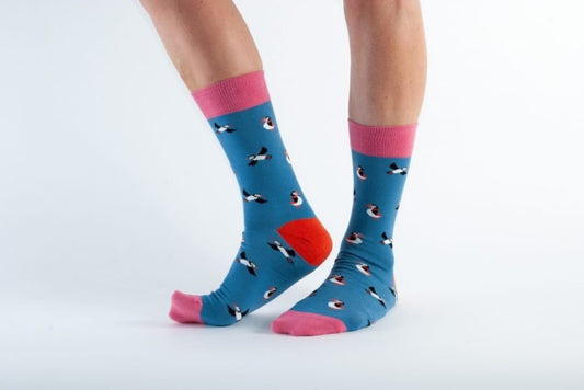 Doris & Dude Blue Puffin Socks