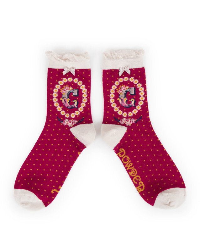 Powder Design Alphabet Monogram Socks