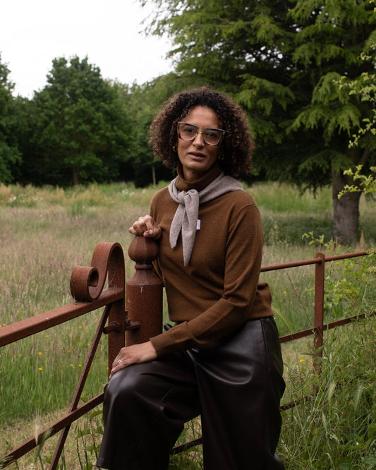 Chalk UK - Martha roll neck jumper - bracken