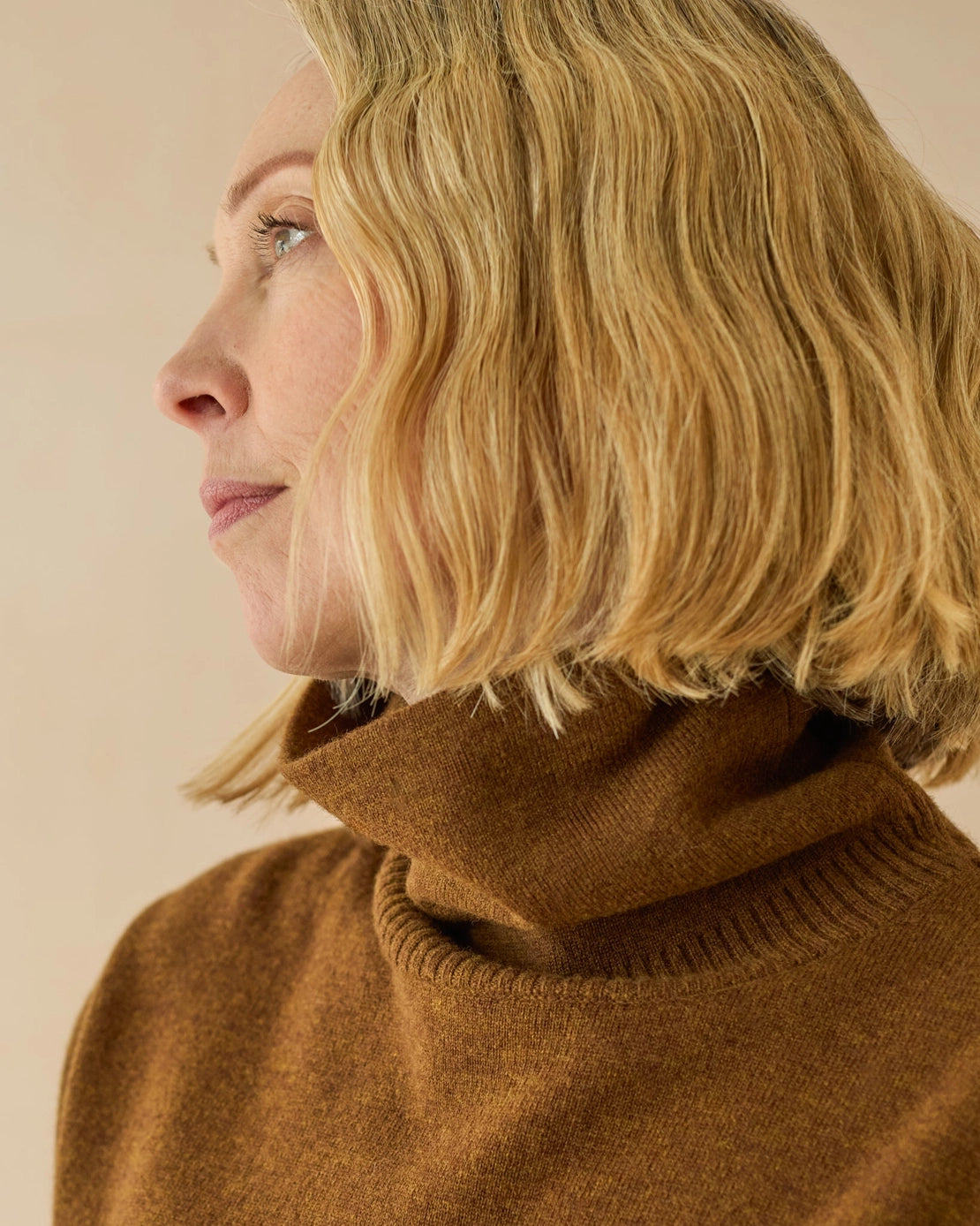 Chalk UK - Martha roll neck jumper - bracken