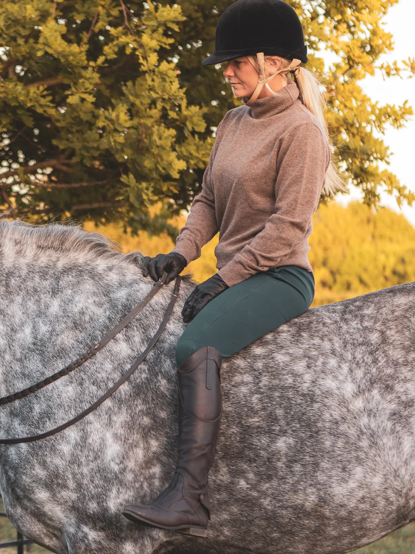 Chalk UK - Martha roll neck jumper - dark biscuit