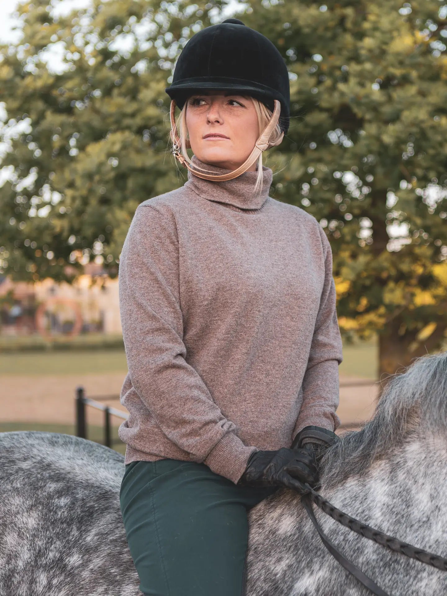 Chalk UK - Martha roll neck jumper - dark biscuit