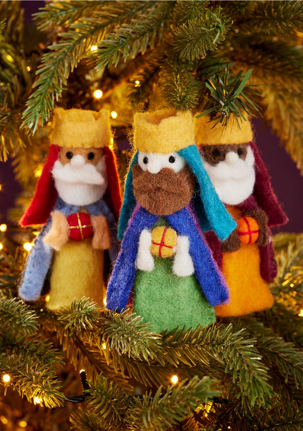 Namaste - Three wise men felt ornament XM235