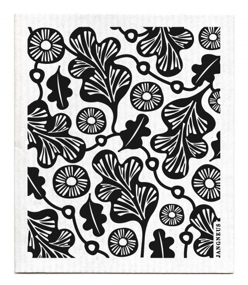 Black Oak Leaf Dishcloth