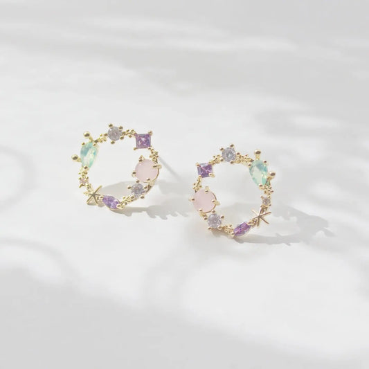 Ninaouity - Gold Summer Sea Treasures Seashell and Starfish Earrings