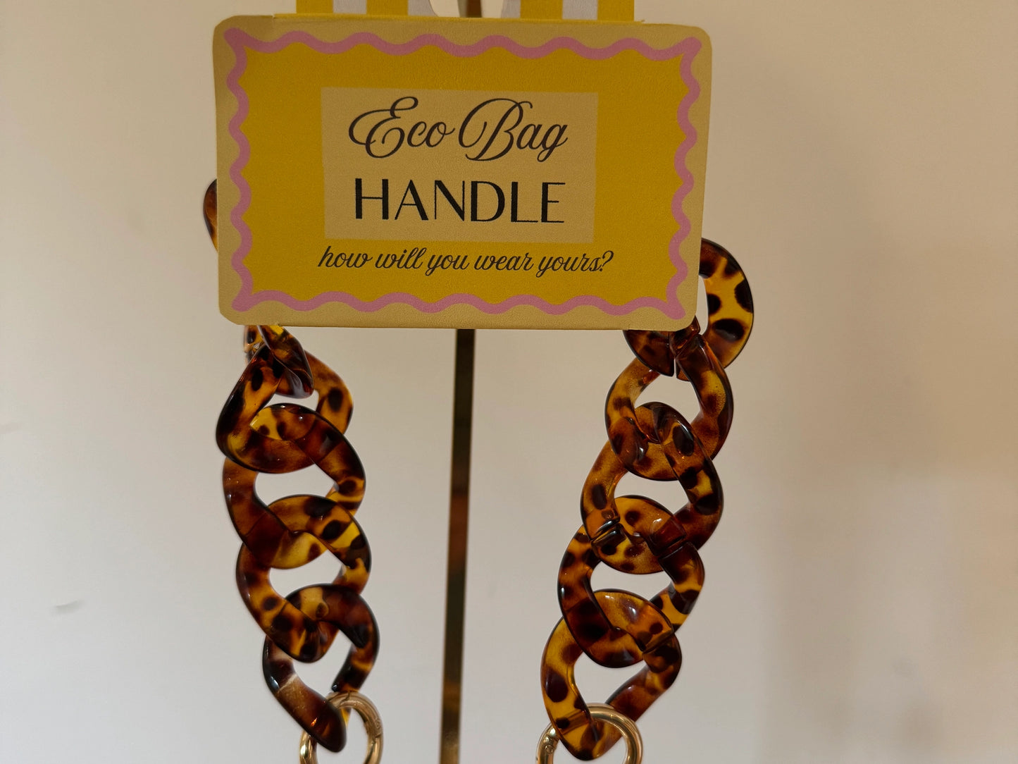 Be-Bougie - Eco Sustainable Tote Bag Interchangeable Tortoiseshell Handle 37cm (bag not included)