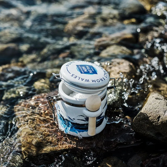 Halen Môn - Watercolour Ceramic Jar with 100g Pure Sea Salt