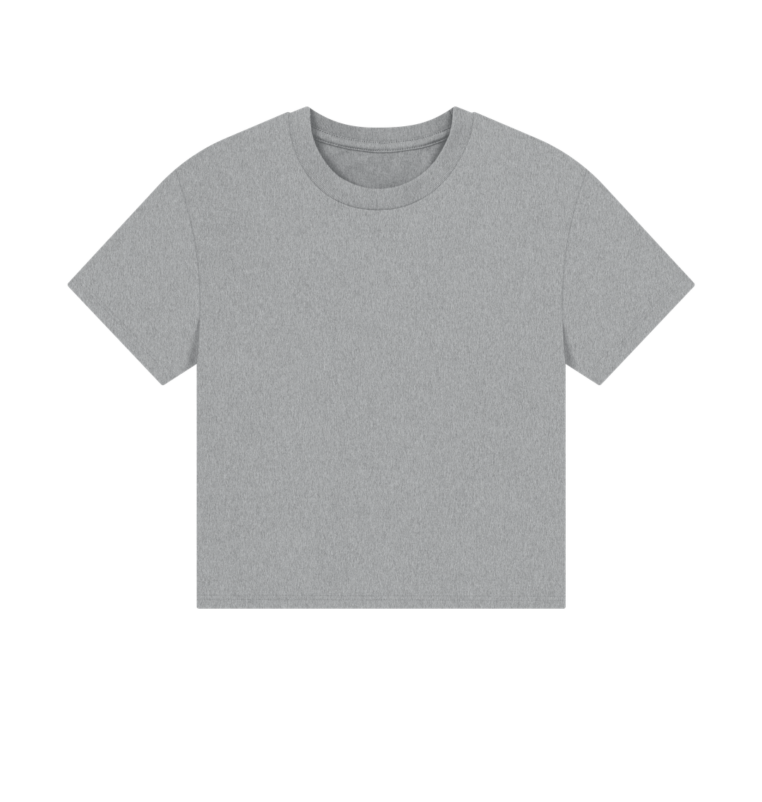 Athletic Grey Ann's Pantry Ladies Boxy Tee Logo on back