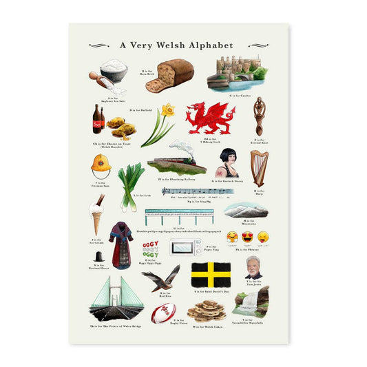 A Very Welsh Alphabet Art Print