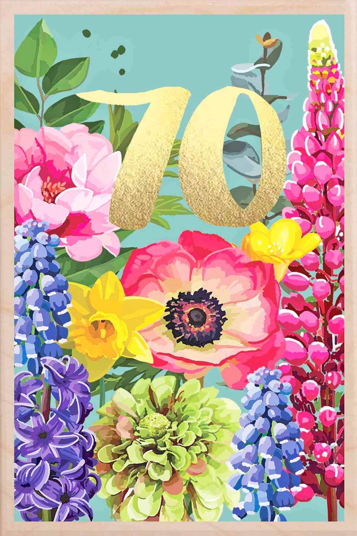 The Wooden Postcard Company - 70th BIRTHDAY sustainable wood