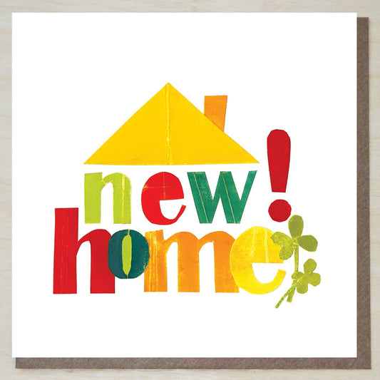 New Home Card (coloured type design)