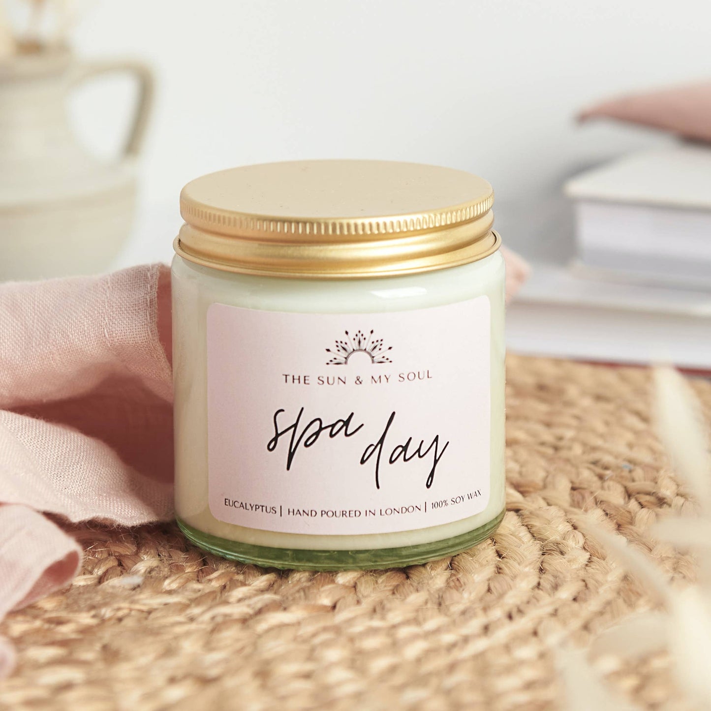 The Sun & My Soul Spa Day Eucalyptus Scented Soy Wax Candle