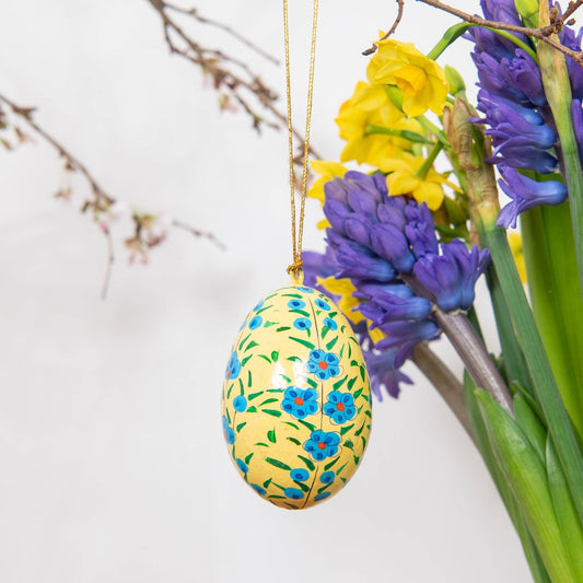 East End Press Yellow and Blue Easter Egg