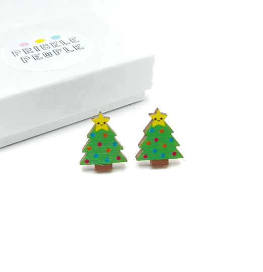 Tree Earrings, Christmas Earrings, Holiday Earrings