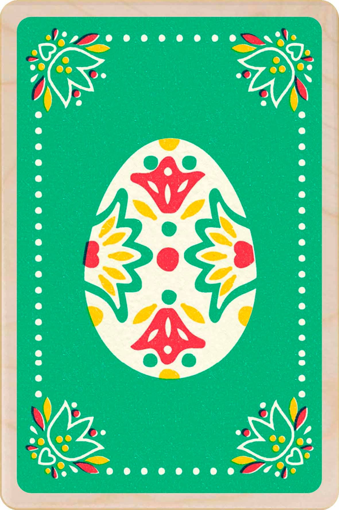 The Wooden Postcard Company - GREEN EASTER wood Easter Card