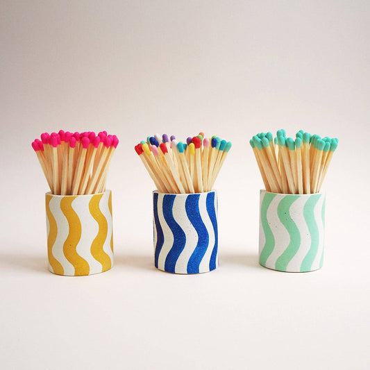 Hello Marilu Squiggles Match Stick Holders