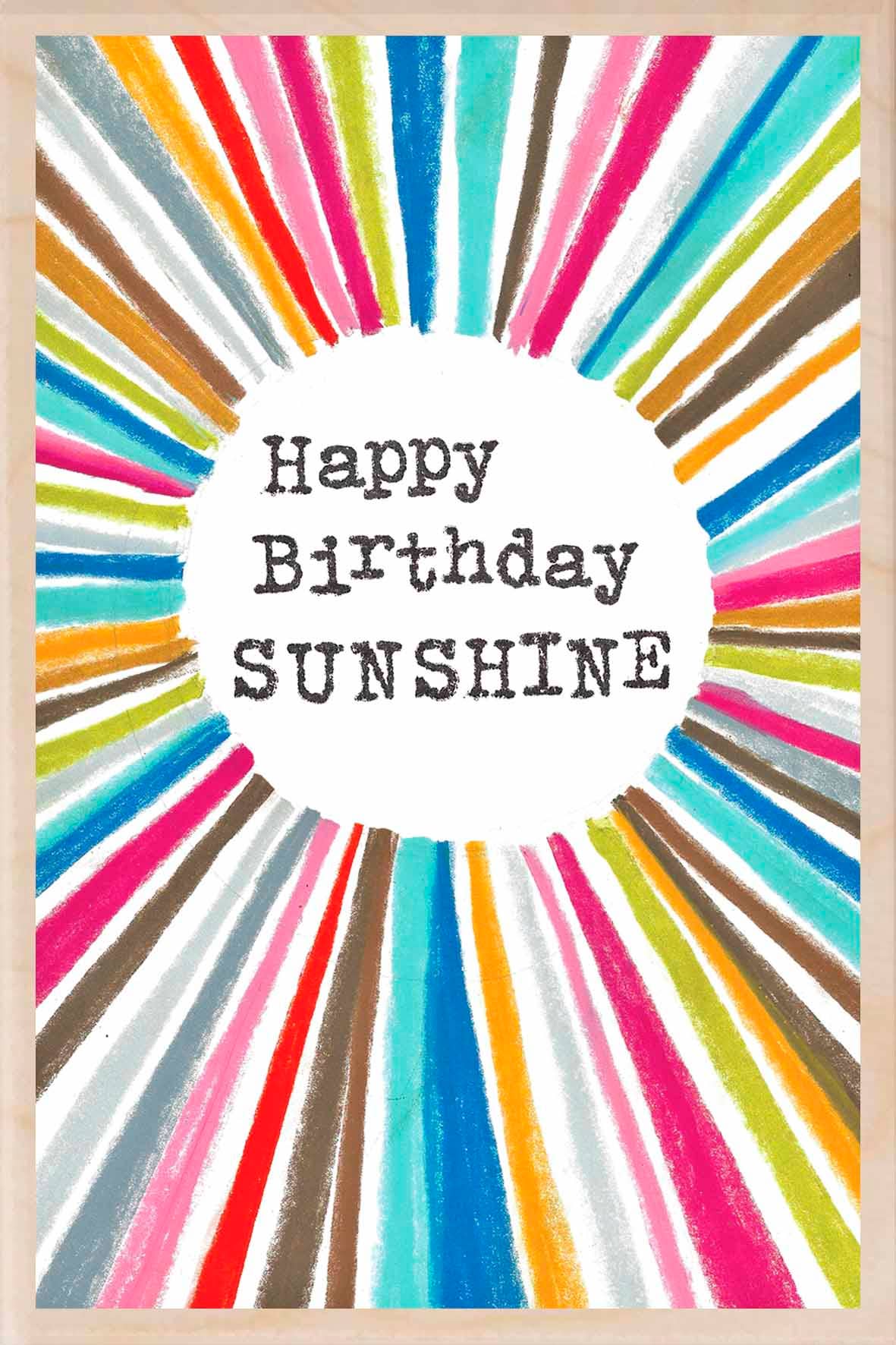 The Wooden Postcard Company - BIRTHDAY SUNSHINE sustainable wood