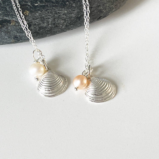 Silver Scottish Clam Shell Necklace
