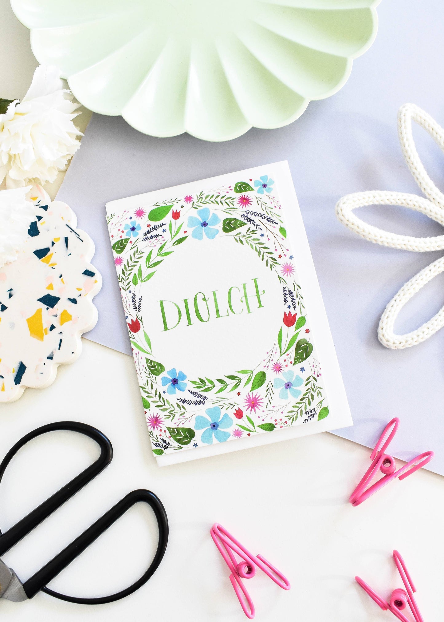 Welsh Thank You Card - Diolch