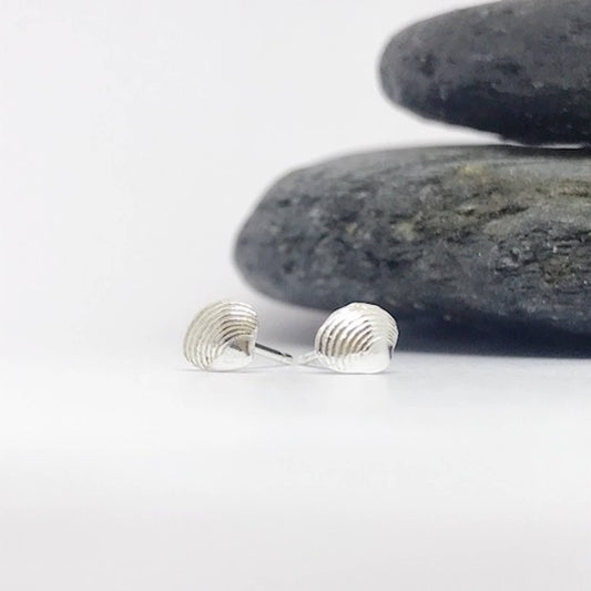 Silver Scottish Clam Shell Earrings