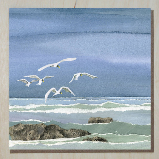 Coastal/Seaside Card (seabirds)