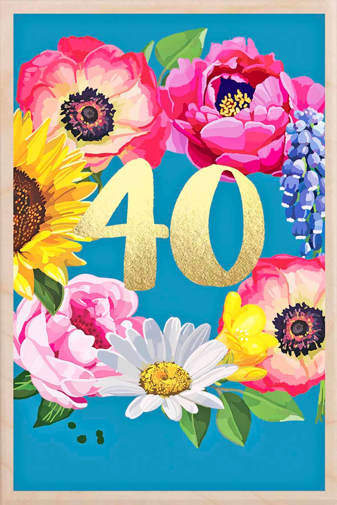 The Wooden Postcard Company - 40th BIRTHDAY sustainable wood