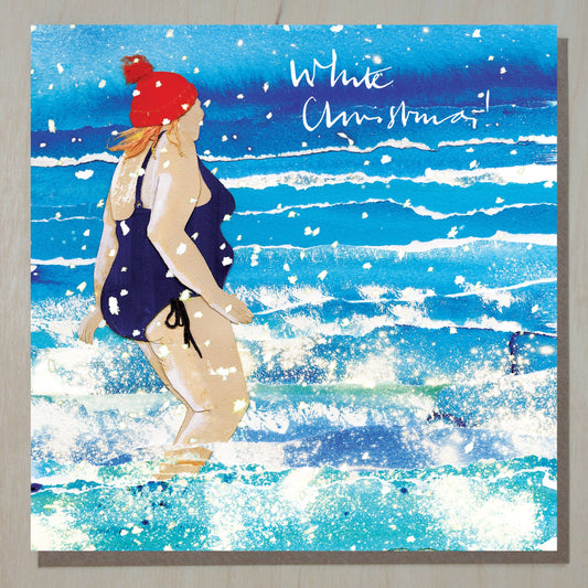 White Christmas Card (wild swimming)