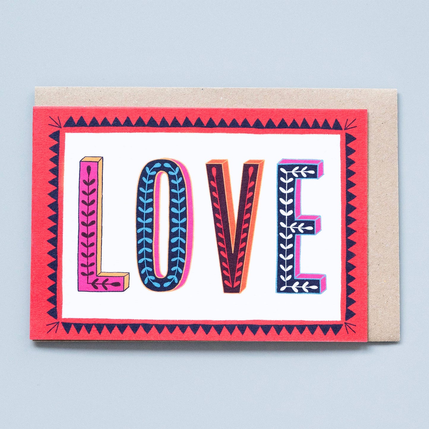 Maggiemagoo Designs LOVE type Valentine's Day greeting card