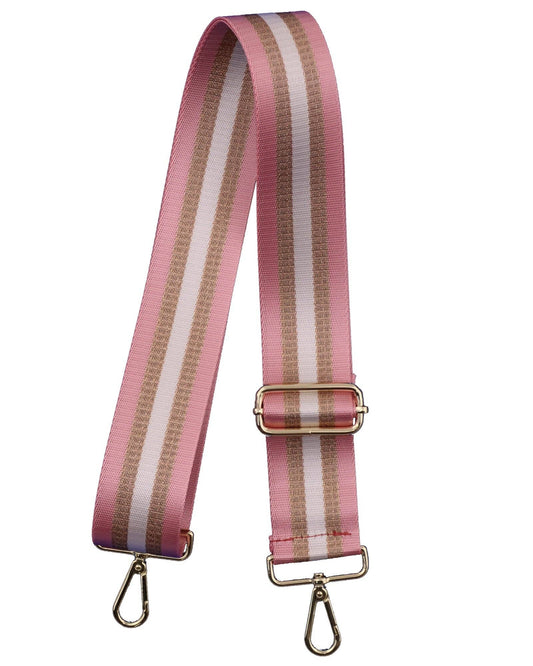 Cadenza Interchangeable Bag Strap: One Size / Pink and Rose Gold Stripe