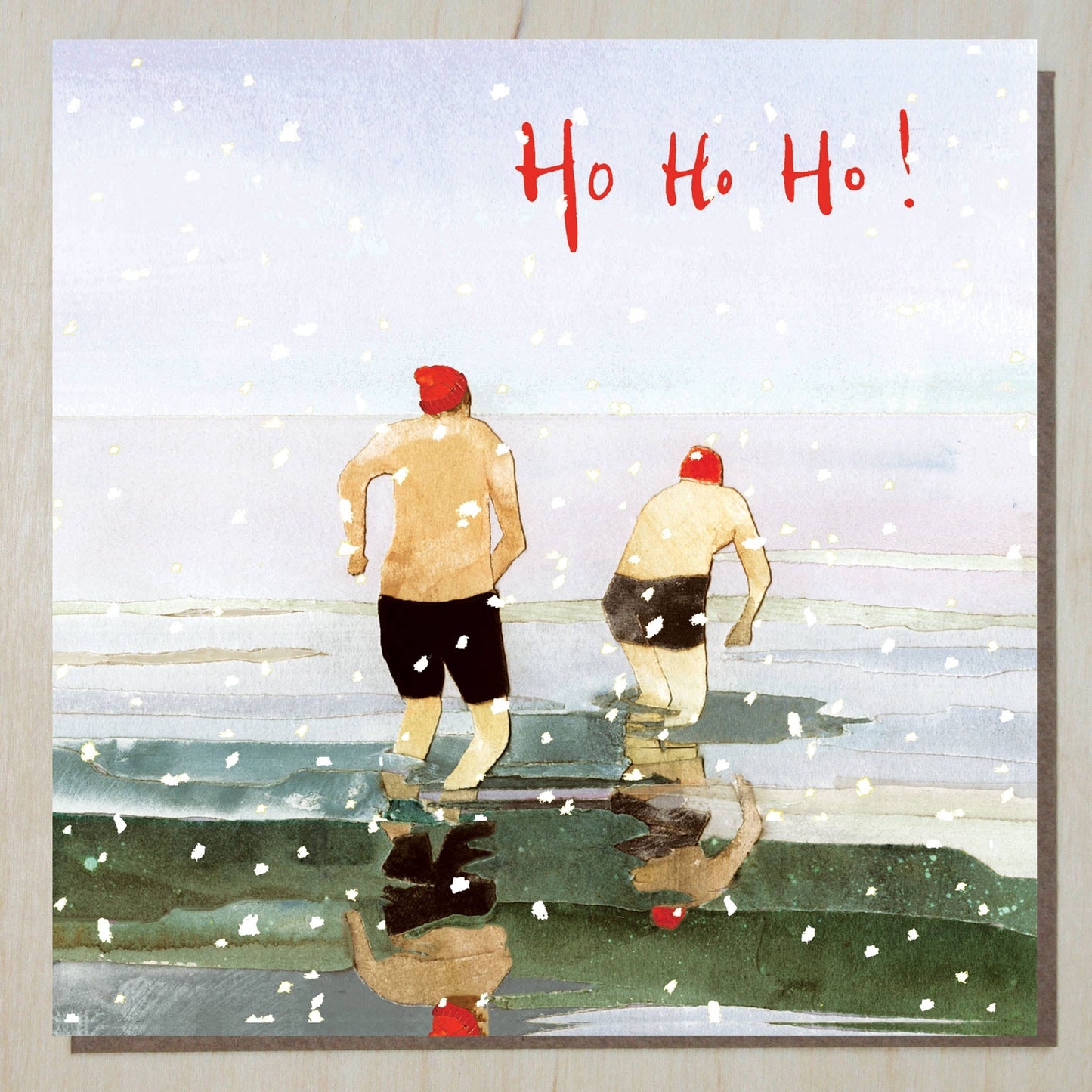 Christmas Dippers Christmas Card (Ho Ho Ho!) Sea swimmers