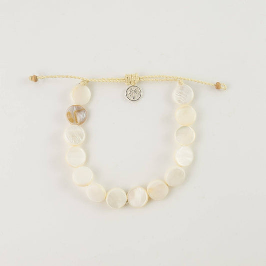 White Disc Bracelet