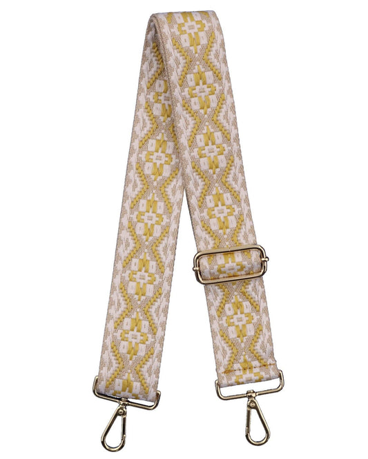 Cadenza Interchangeable Bag Strap: One Size / Cream and Yellow Flower