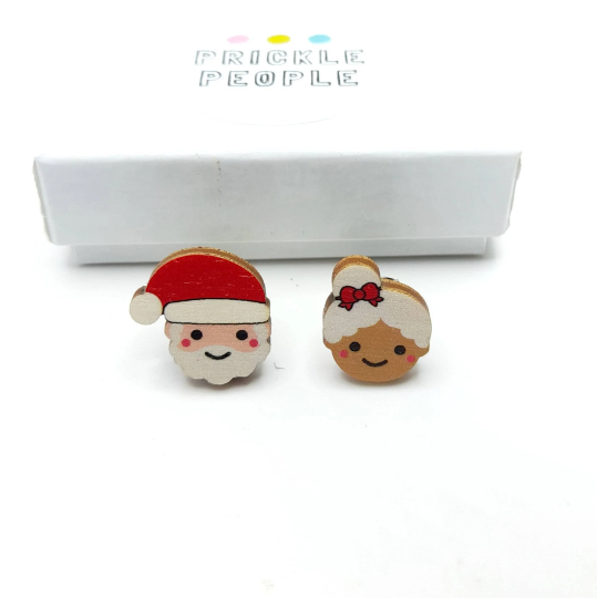 Santa Earrings, Christmas Earrings, Holiday Earrings